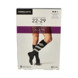 Farmalastic calcetín antibacteriano comp. normal T-extra grande negro 1 Par
