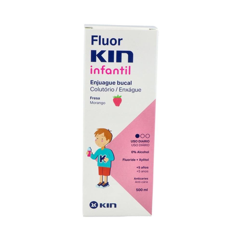 Fluor-Kin Infantil colutorio fresa 500ml