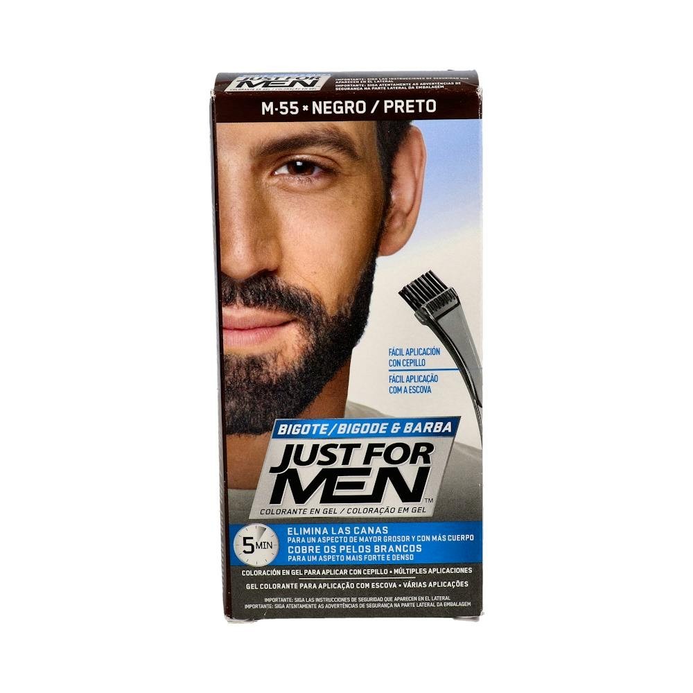 Just for Men gel colorante negro para bigote y barba 30ml