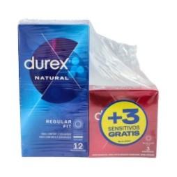 Durex Natural 12uds + Sensitivo Suave 3uds