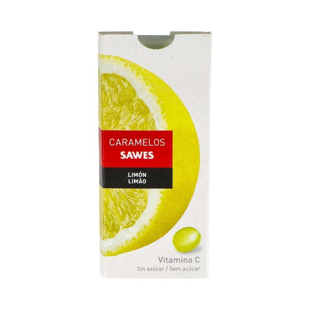 Sawes Caramelos balsámicos sin azúcar sabor Limón con Vitamina C en blister 22g