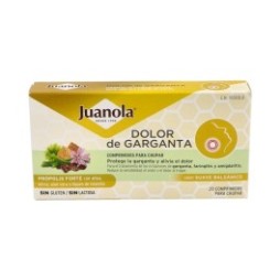 Juanola Dolor de Garganta Própolis Forte Sabor Suave Balsámico 20caps