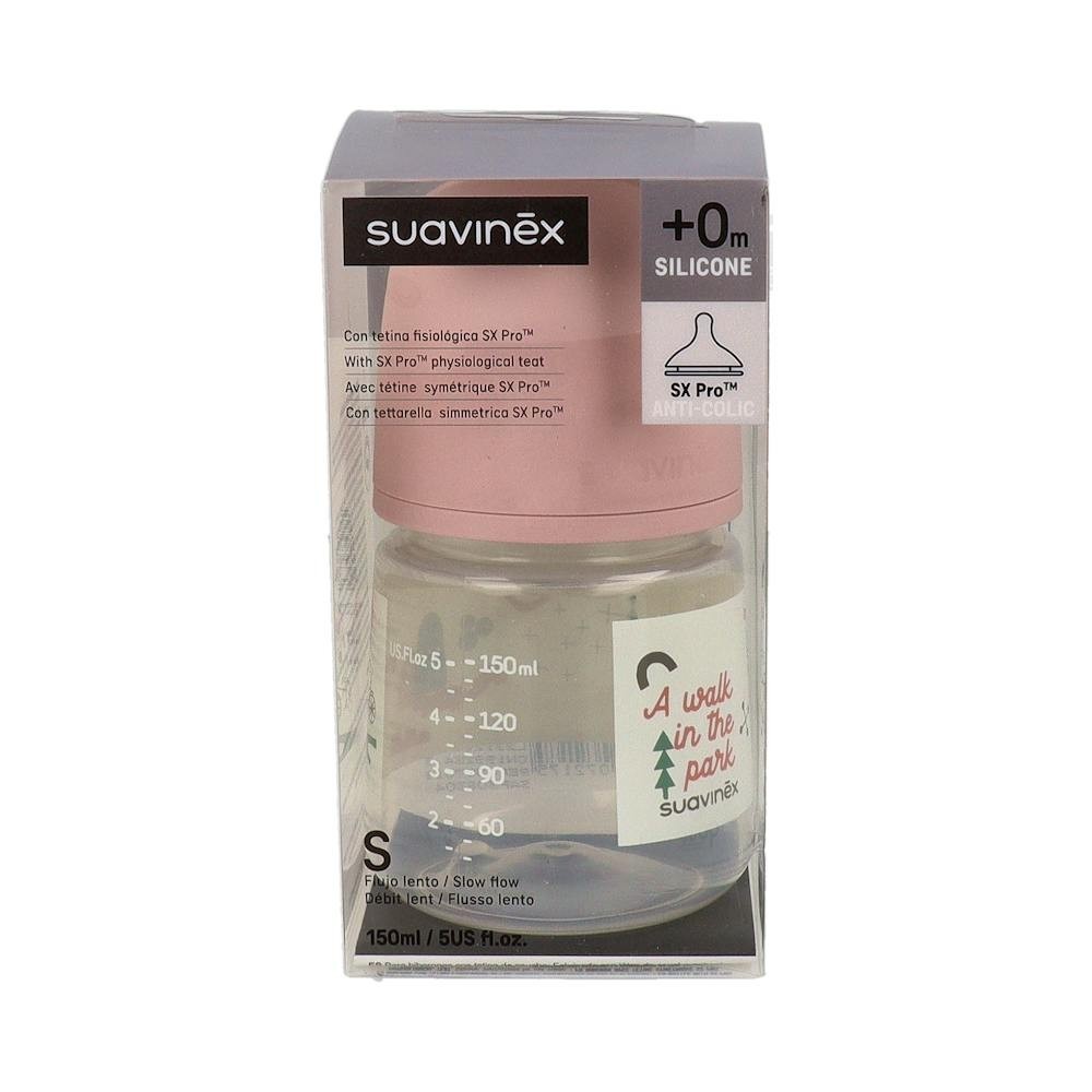 Suavinex Biberón Prints Fisiológico Sx Pro Silicona Lento +0M 150ml 1ud