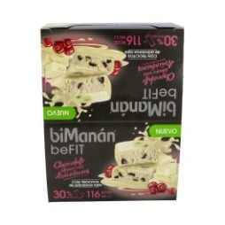 BiManán BeFit Barrita Chocolate Blanco con Arándanos 35g