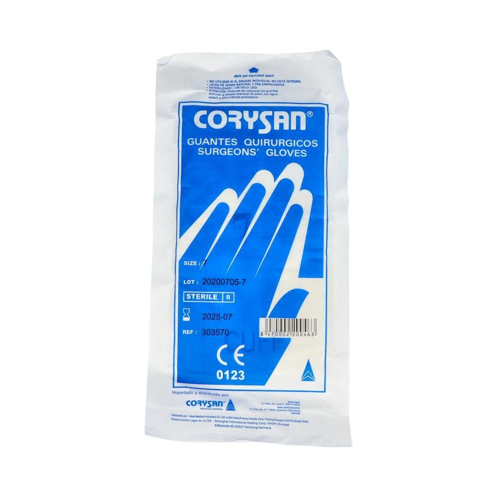 Corysan guante de cirugia estéril látex T 7 2uds