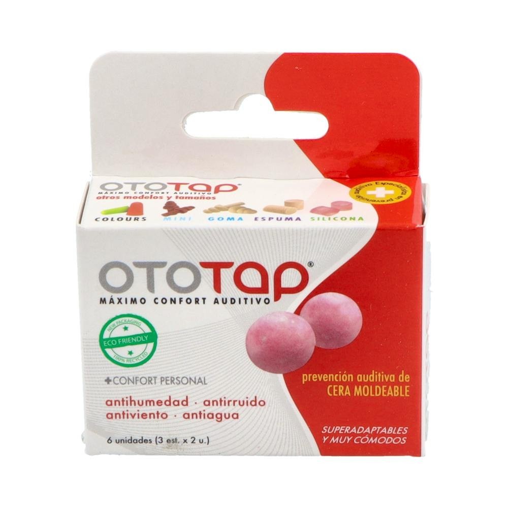 OtoTap Tapones Oídos de Cera Moldeable 6uds