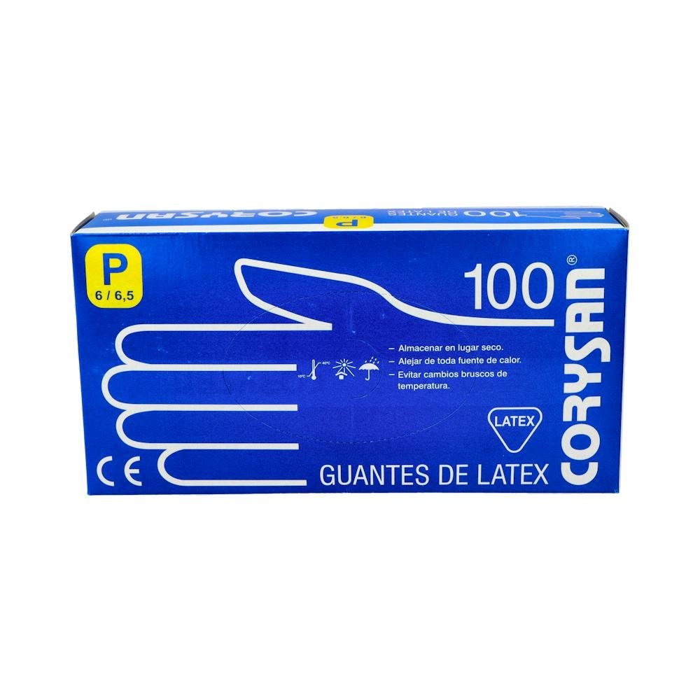 Corysan guantes látex talla pequeña 100uds
