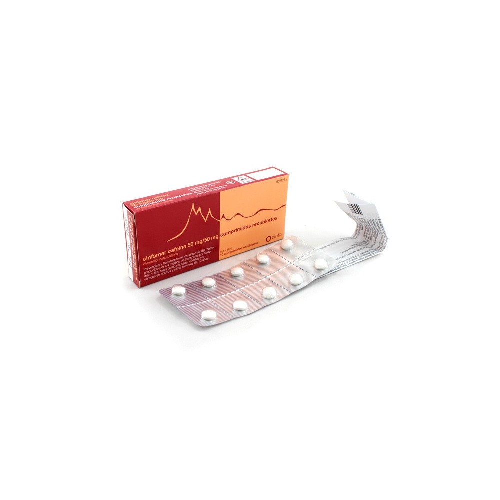 CINFAMAR CAFEINA 50/50 MG 10 COMPRIMIDOS