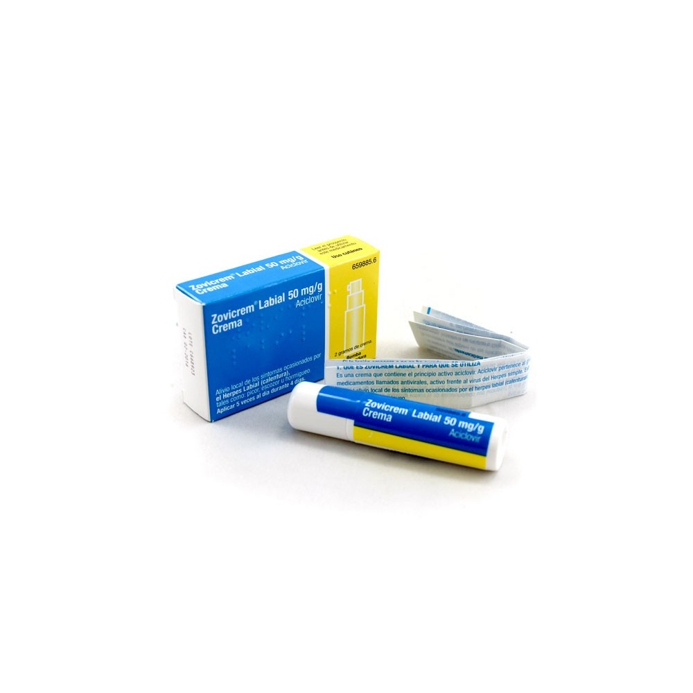 ZOVICREM LABIAL 50 MG/G CREMA 2 G BOMBA DOSIFICA