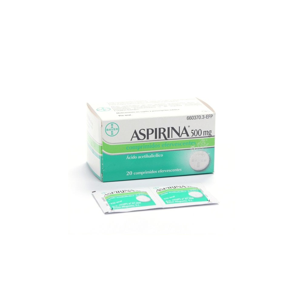 ASPIRINA 500 MG 20 COMPRIMIDOS EFERVESCENTES