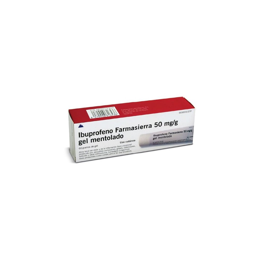 IBUPROFENO FARMASIERRA 50 MG/G GEL TOPICO MENTOL