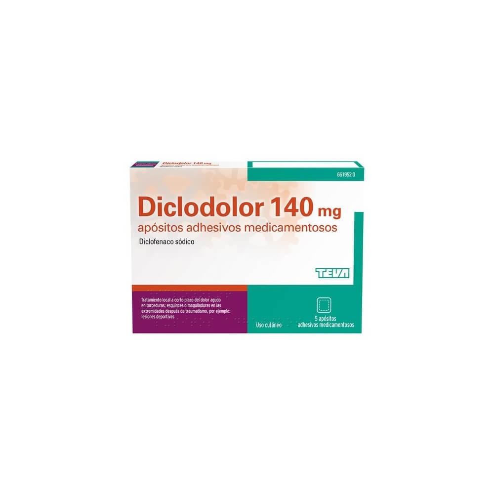 DICLODOLOR 140 MG 5 APOSITOS ADHESIVOS