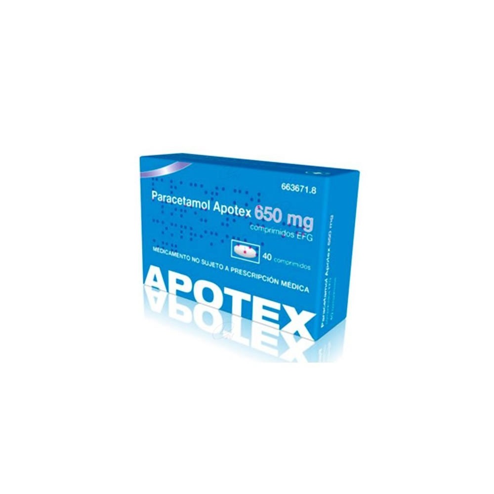 PARACETAMOL APOTEX EFG 650 MG 40 COMPRIMIDOS