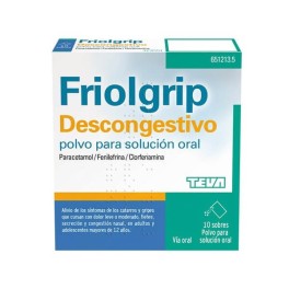 FRIOLGRIP DESCONGESTIVO POLVO PARA SOLUCIÓN ORAL, 10 SOBRES