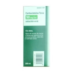 CARBOCISTEINA TEVA 50 MG/ML SOLUCION ORAL 200 ML