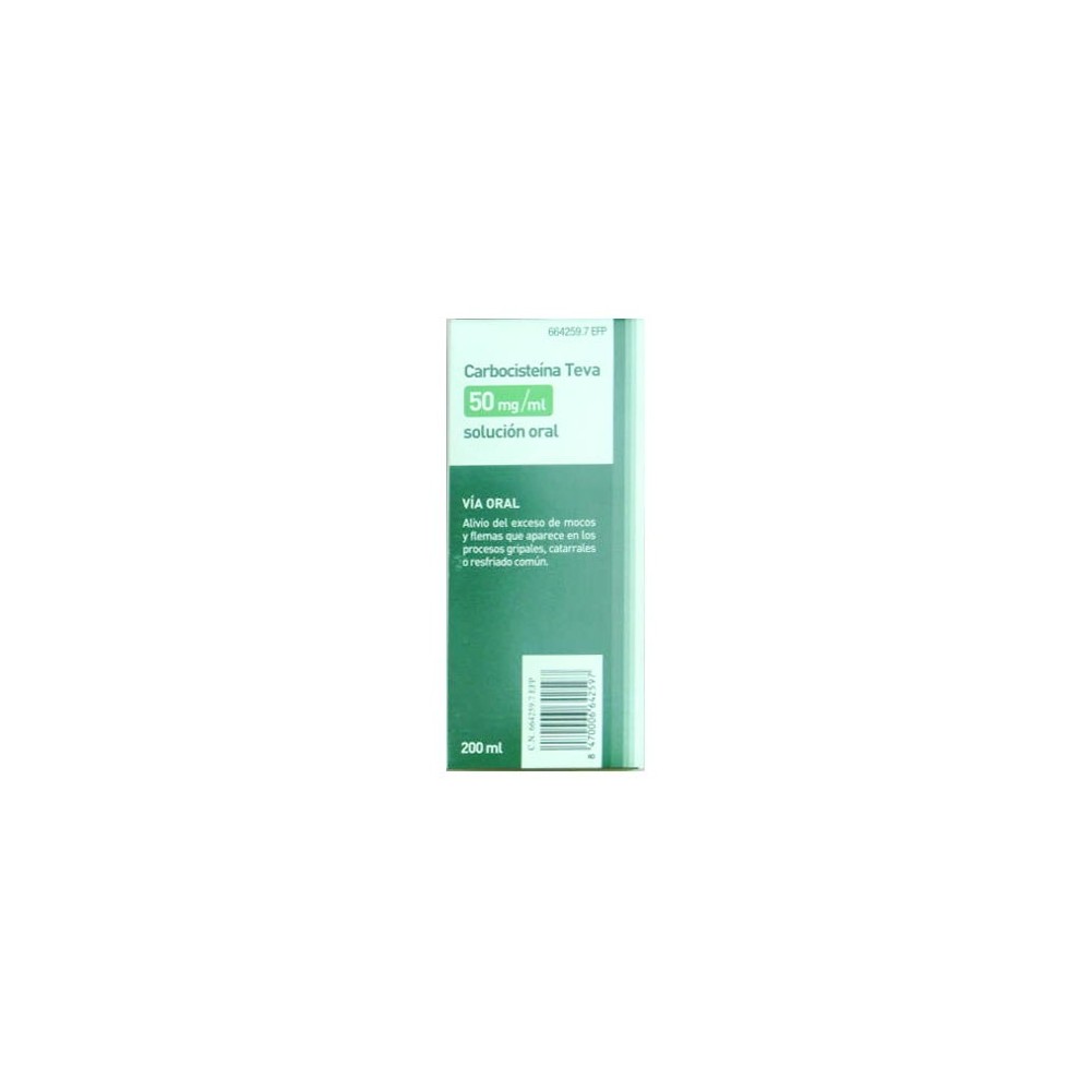 CARBOCISTEINA TEVA 50 MG/ML SOLUCION ORAL 200 ML