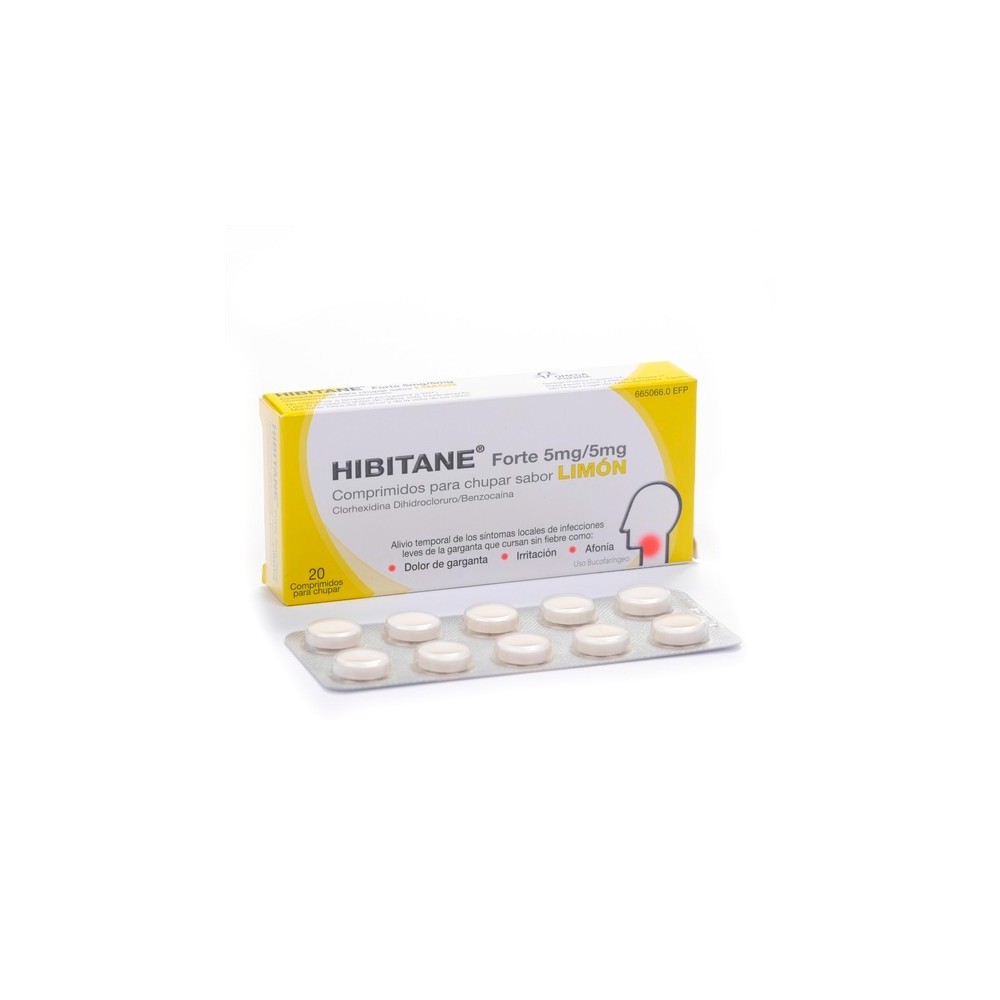 HIBITANE FORTE 20 COMPRIMIDOS PARA CHUPAR LIMON