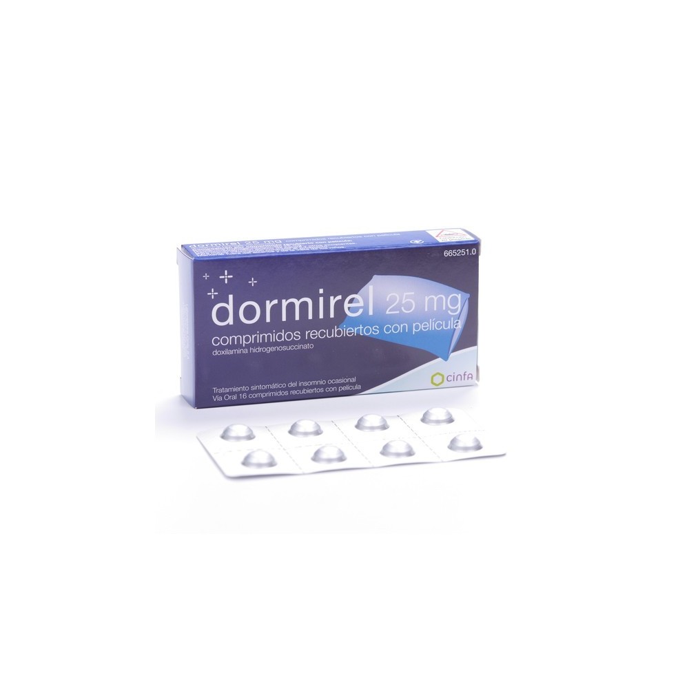 DORMIREL 25 MG 16 COMPRIMIDOS RECUBIERTOS