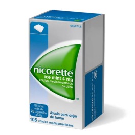 NICORETTE ICE MINT 4MG, 105 CHICLES MEDICAMENTOSOS