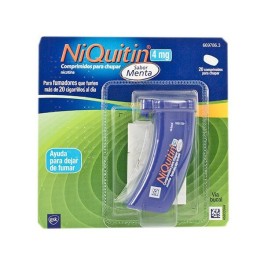NIQUITIN 4MG,  20 COMPRIMIDOS PARA CHUPAR SABOR MENTA