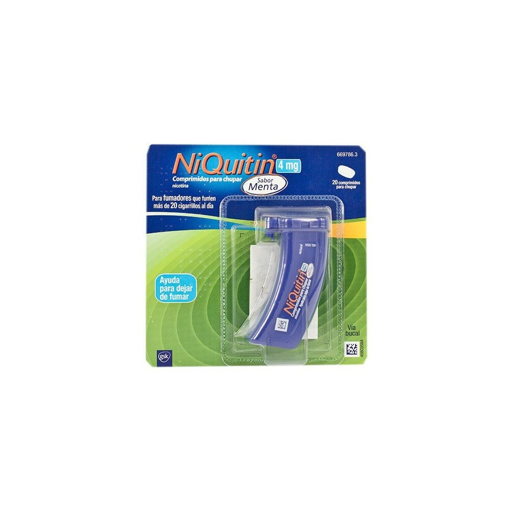 NIQUITIN 4MG,  20 COMPRIMIDOS PARA CHUPAR SABOR MENTA