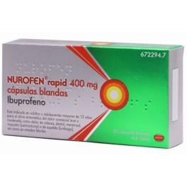 NUROFEN RAPID 400MG, 20 CÁPSULAS BLANDAS