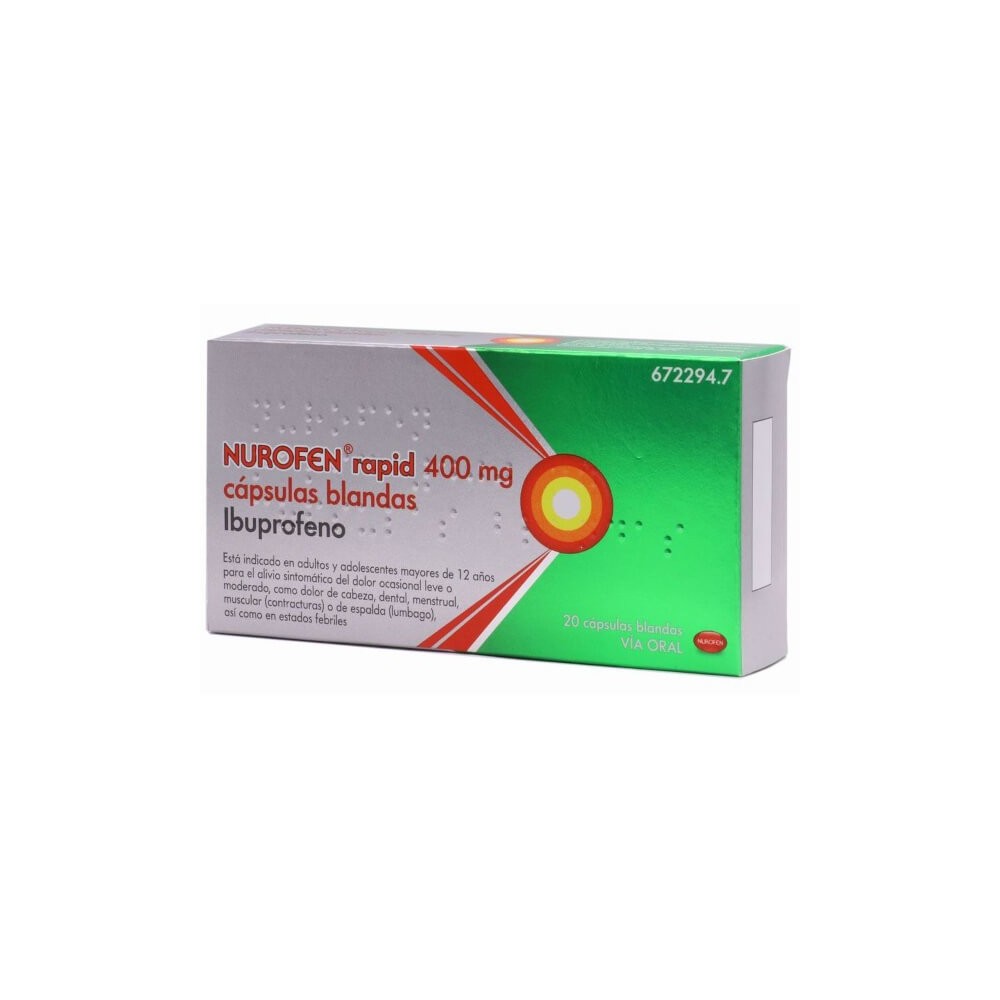 NUROFEN RAPID 400MG, 20 CÁPSULAS BLANDAS