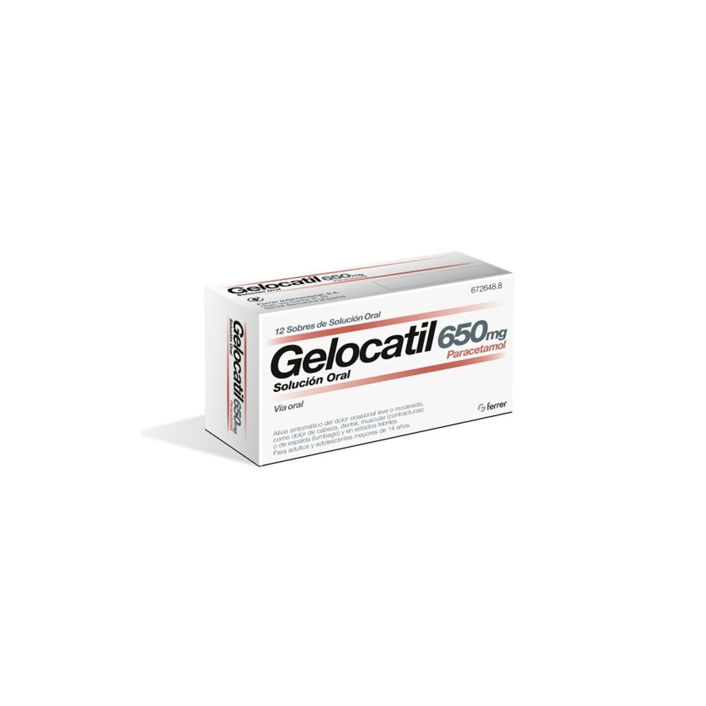 GELOCATIL 650 MG 12 SOBRES SOLUCION ORAL