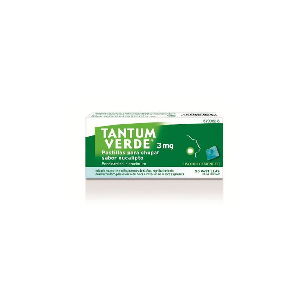 TANTUM VERDE 3 MG 20 PASTILLAS PARA CHUPAR EUCAL