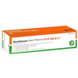 DICLOFENACO KERN PHARMA 11,6 MG/G GEL, 1 TUBO DE 60G