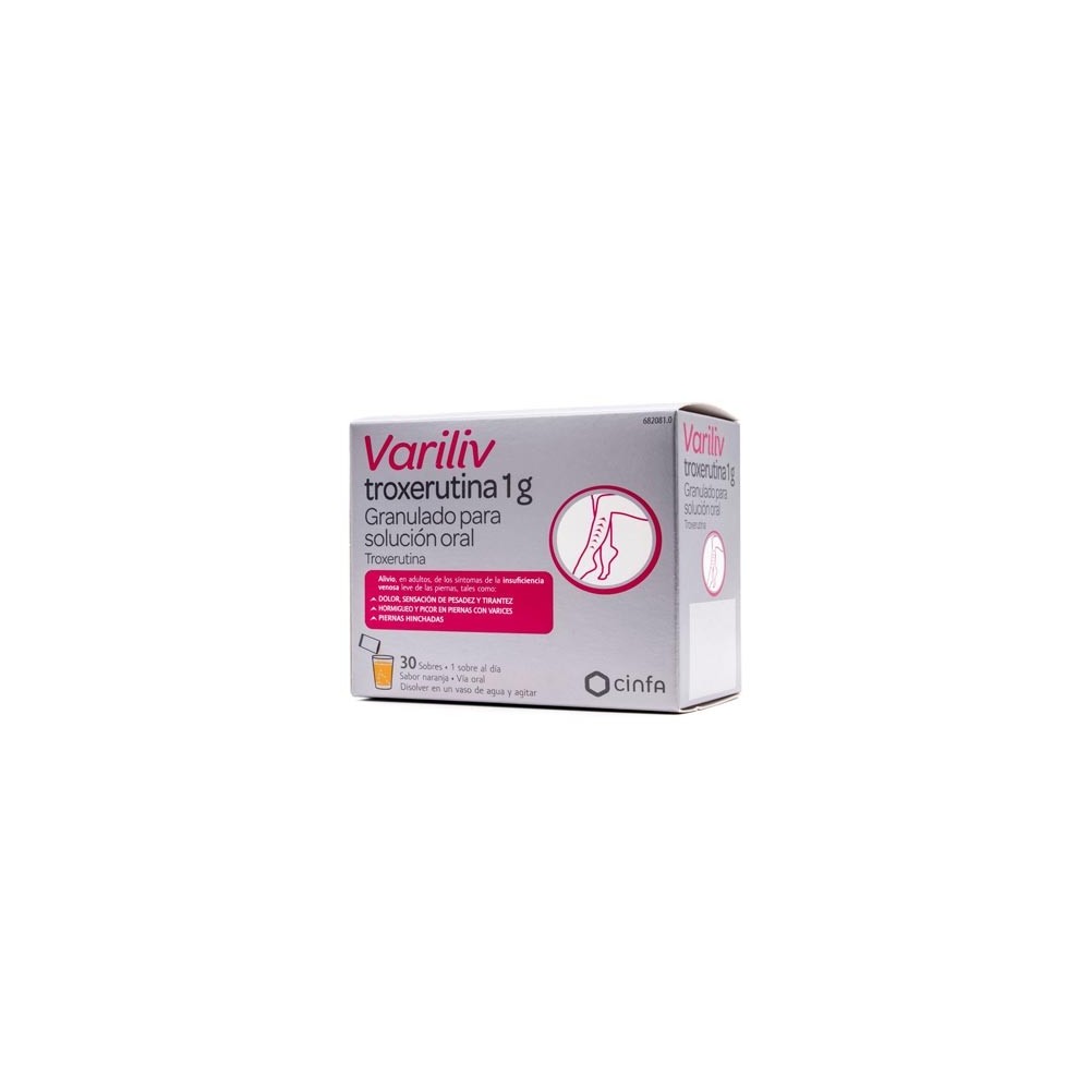 VARILIV TROXERUTINA 1 G GRANULADO PARA SOLUCIÓN ORAL, 30 SOBRES