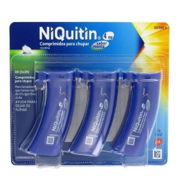 NIQUITIN 4MG, 60 COMPRIMIDOS PARA CHUPAR SABOR MENTA