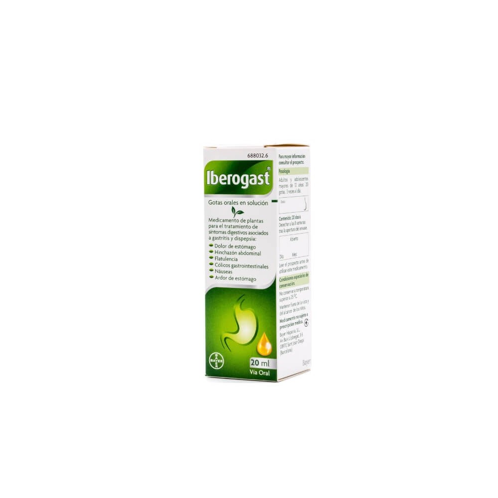 IBEROGAST GOTAS ORALES EN SOLUCIÓN, 1 FRASCO DE 20ML