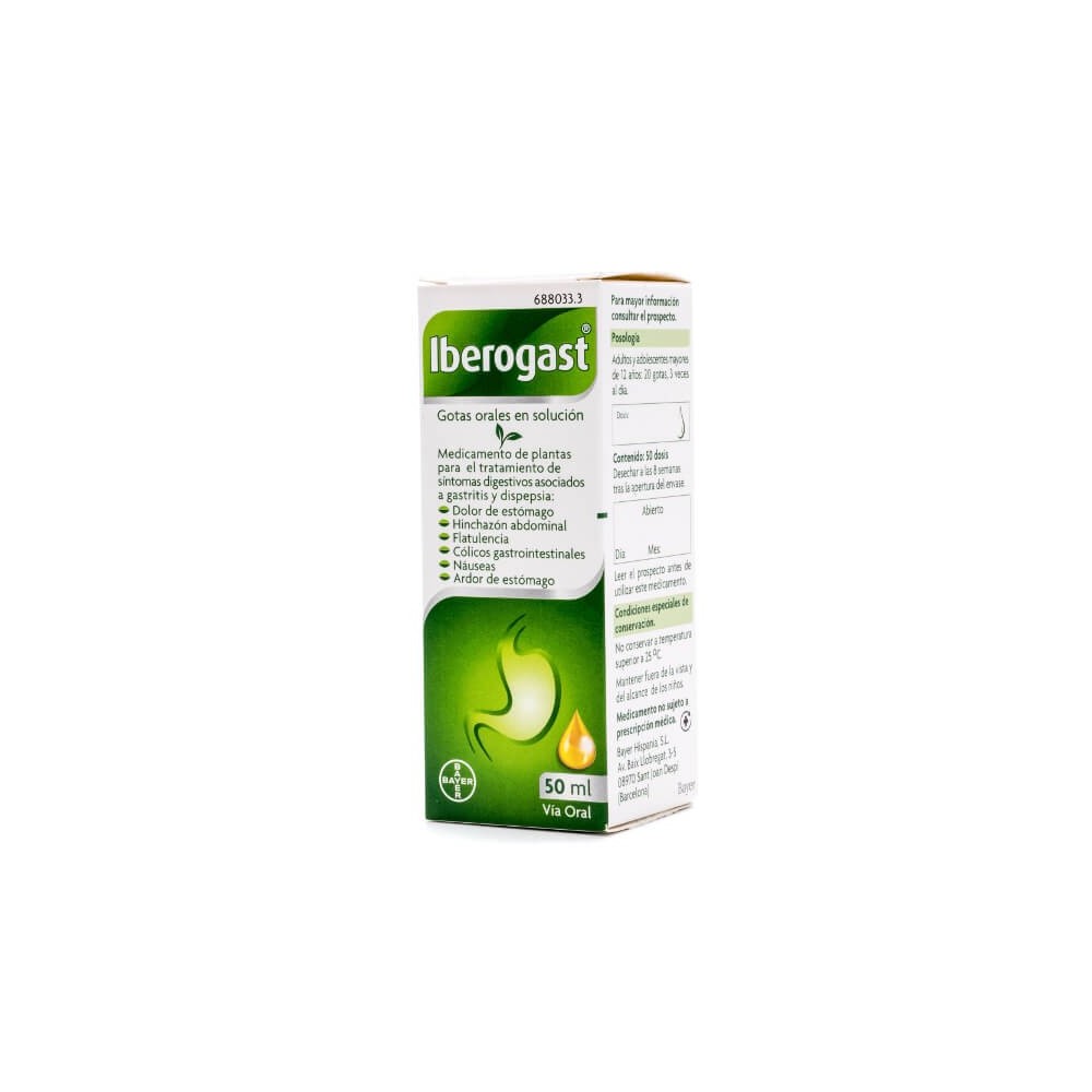 IBEROGAST GOTAS ORALES EN SOLUCIÓN, 1 FRASCO DE 50ML