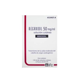 REGAXIDIL 50MG/ML SOLUCIÓN CUTÁNEA, 2 FRASCOS DE 60ML