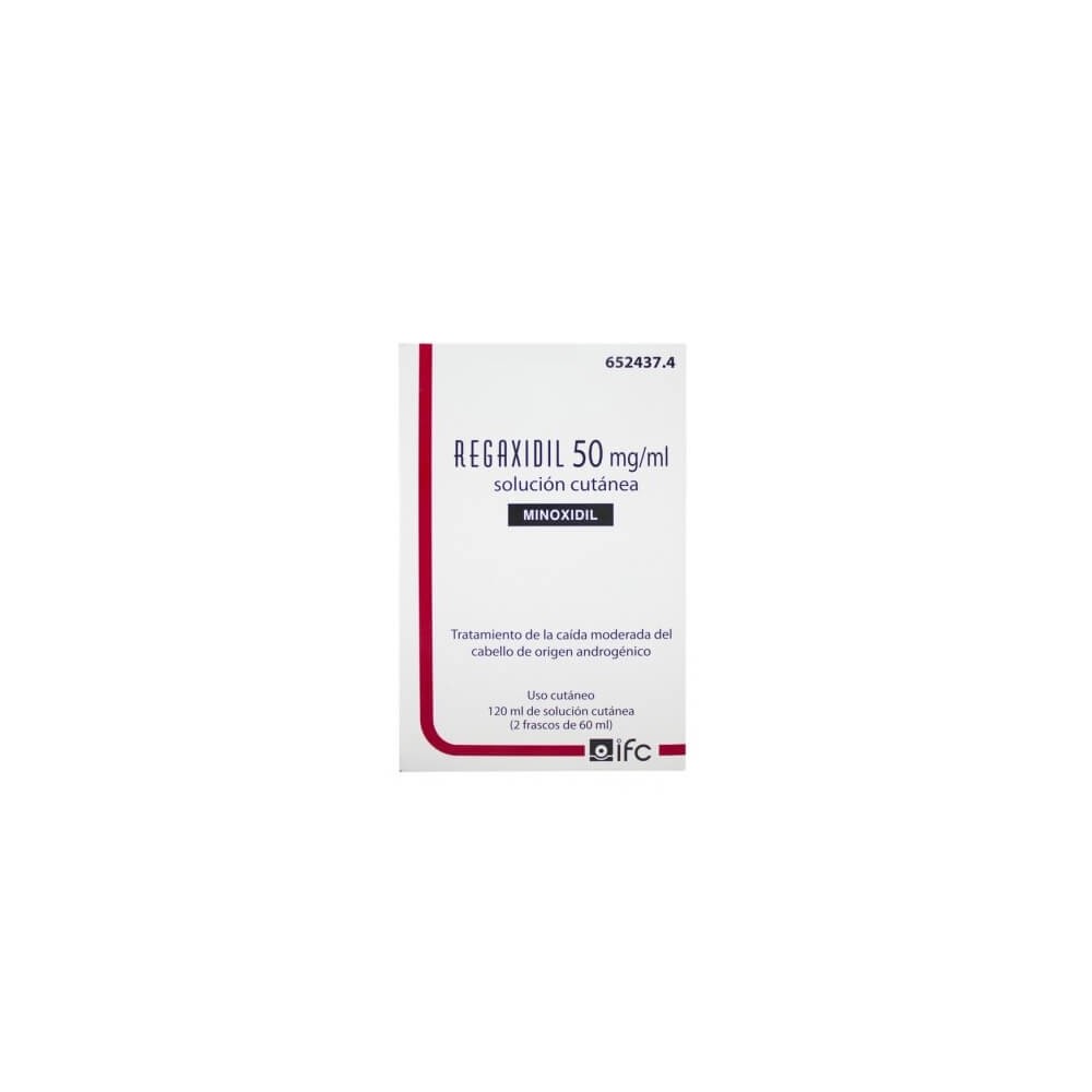 REGAXIDIL 50MG/ML SOLUCIÓN CUTÁNEA, 2 FRASCOS DE 60ML
