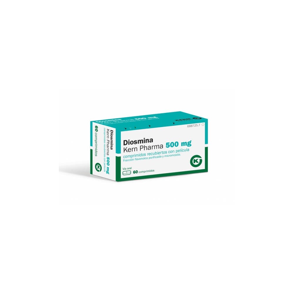 DIOSMINA KERN PHARMA 500MG, 60 COMPRIMIDOS RECUBIERTOS CON PELÍCULA
