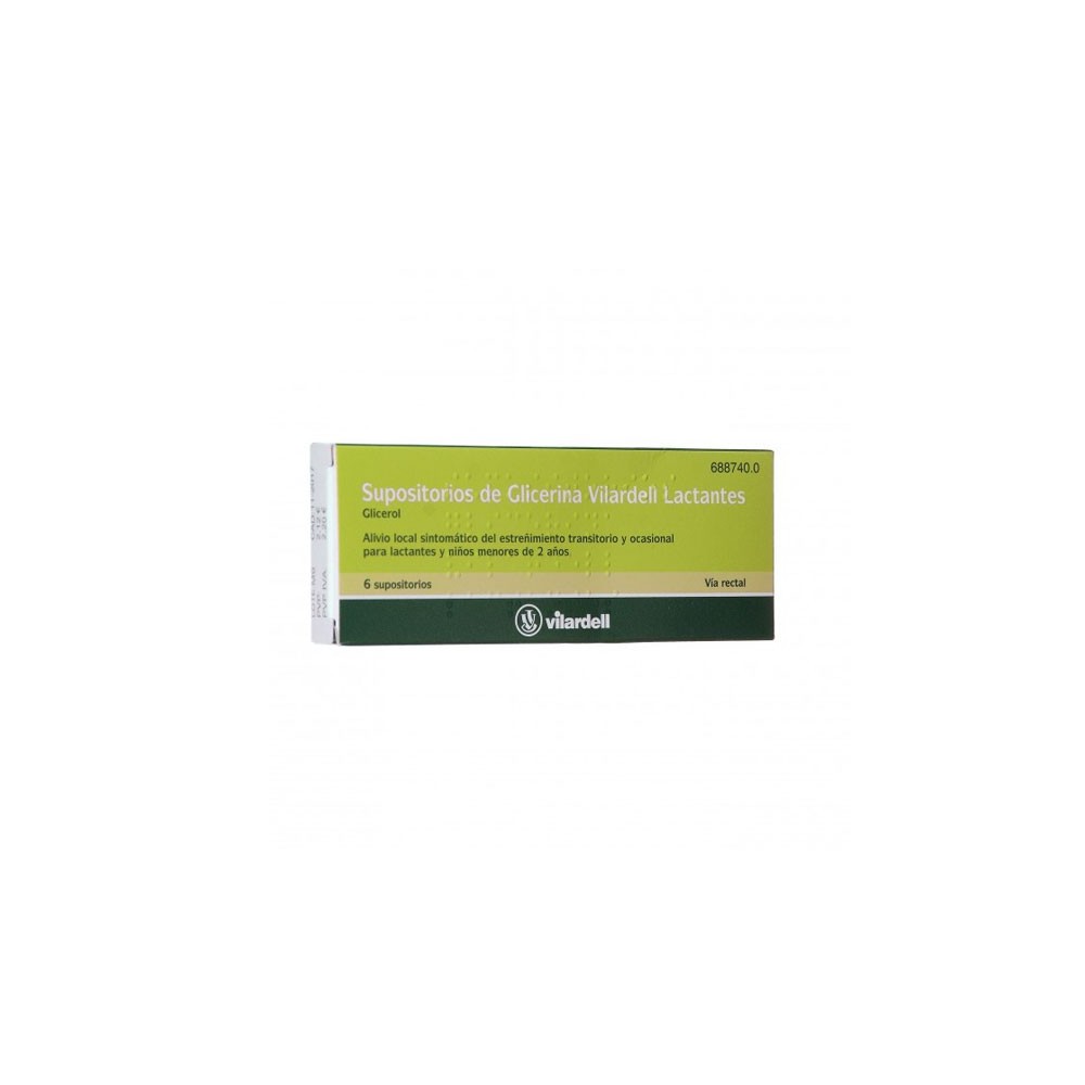 SUPOSITORIOS GLICERINA VILARDELL LACTANTES 0.92