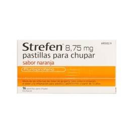 STREFEN 8.75 MG 16 PASTILLAS PARA CHUPAR NARANJA