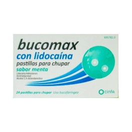 BUCOMAX LIDOCAINA 24 PASTILLAS PARA CHUPAR MENTA