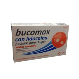 BUCOMAX LIDOCAINA 24 PASTILLAS PARA CHUPAR NARAN