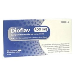 DIOFLAV 500MG, 60 COMPRIMIDOS RECUBIERTOS CON PELICULA