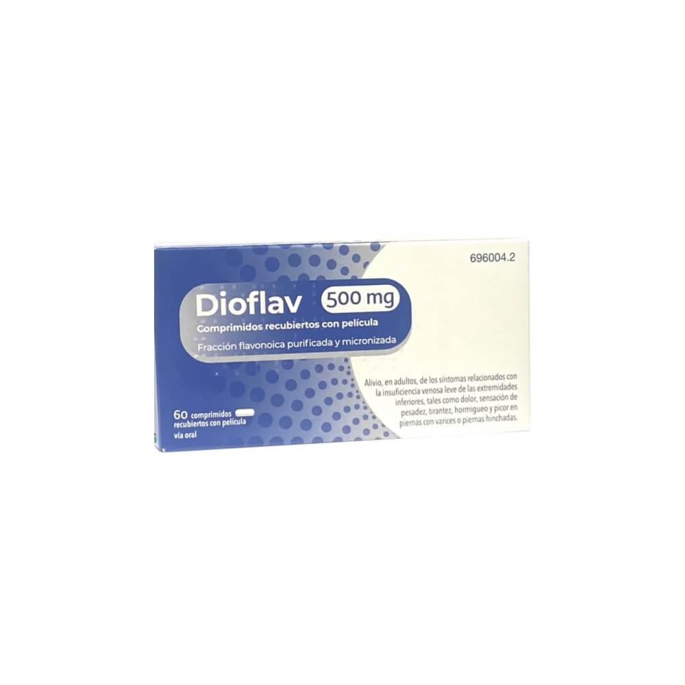 DIOFLAV 500MG, 60 COMPRIMIDOS RECUBIERTOS CON PELICULA