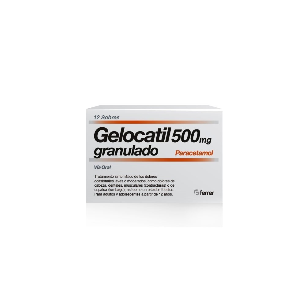 GELOCATIL 500 MG 12 SOBRES GRANULADO