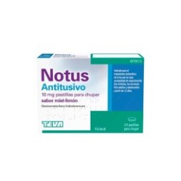NOTUS ANTITUSIVO 10 MG PASTILLAS PARA CHUPAR SABOR MIEL - LIMON