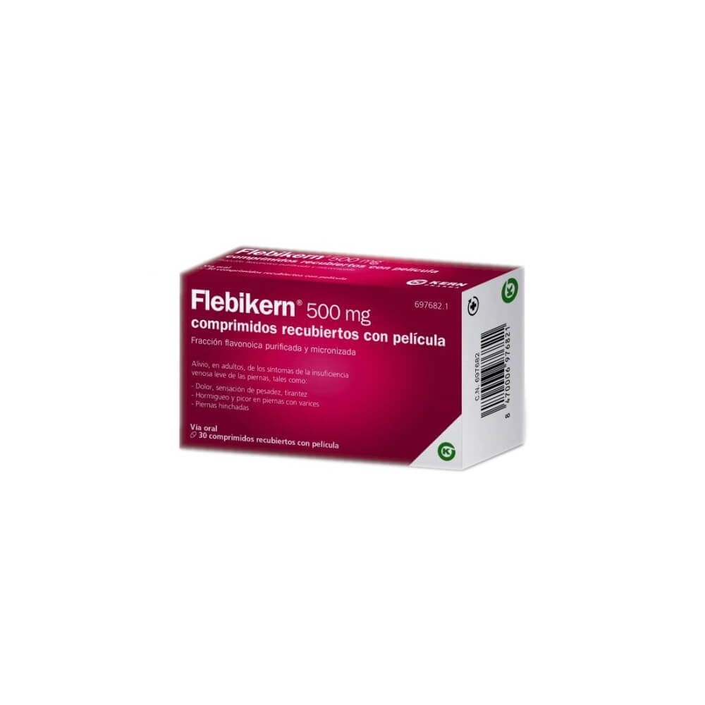 FLEBIKERN 500MG, 30 COMPRIMIDOS RECUBIERTOS CON PELÍCULA