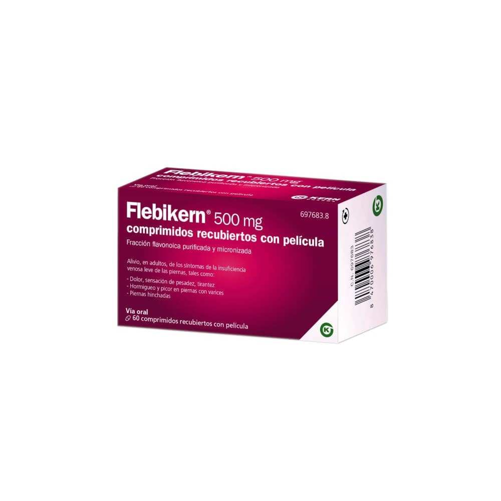 FLEBIKERN 500MG, 60 COMPRIMIDOS RECUBIERTOS CON PELÍCULA