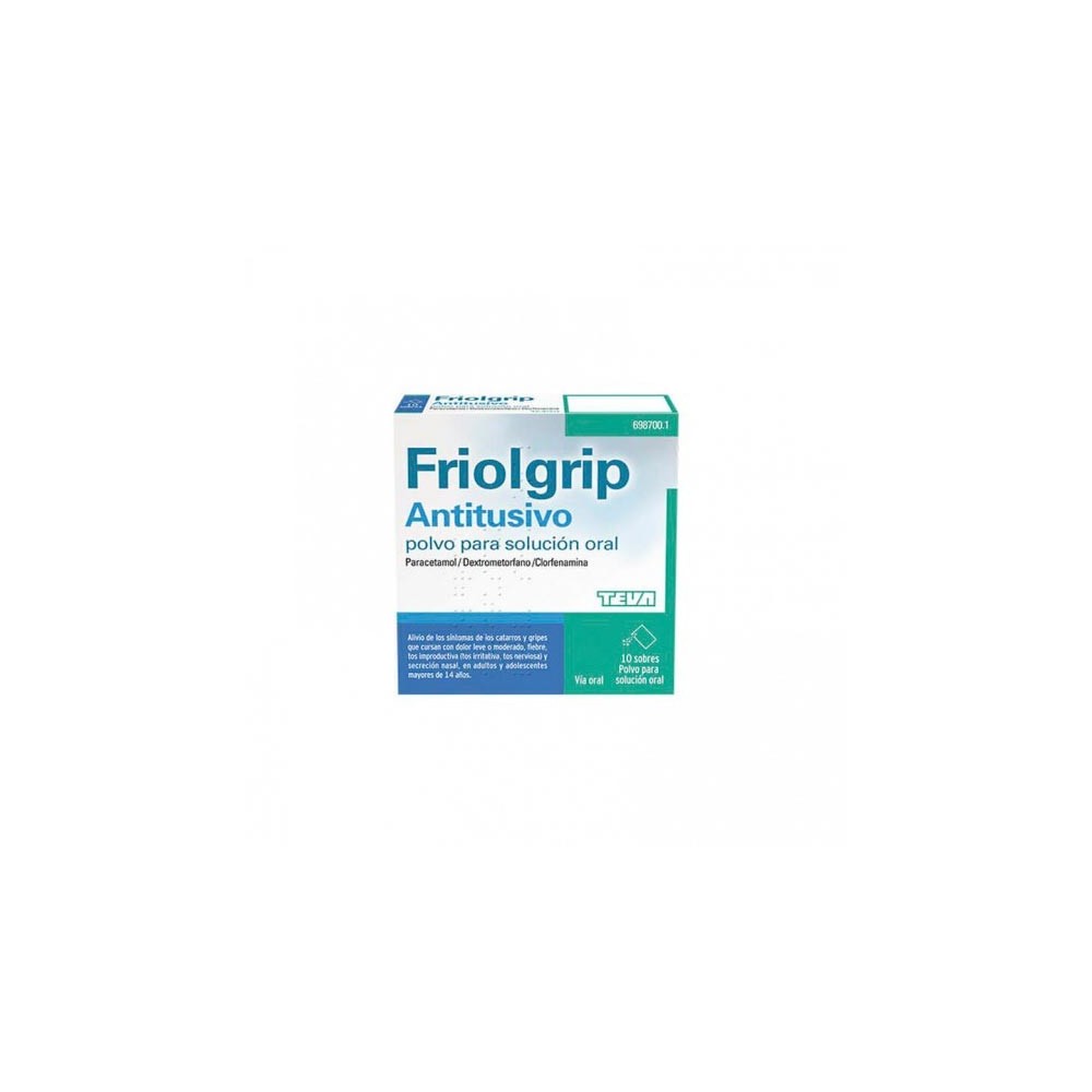 FRIOLGRIP ANTITUSIVO POLVO PARA SOLUCION ORAL , 10 SOBRES