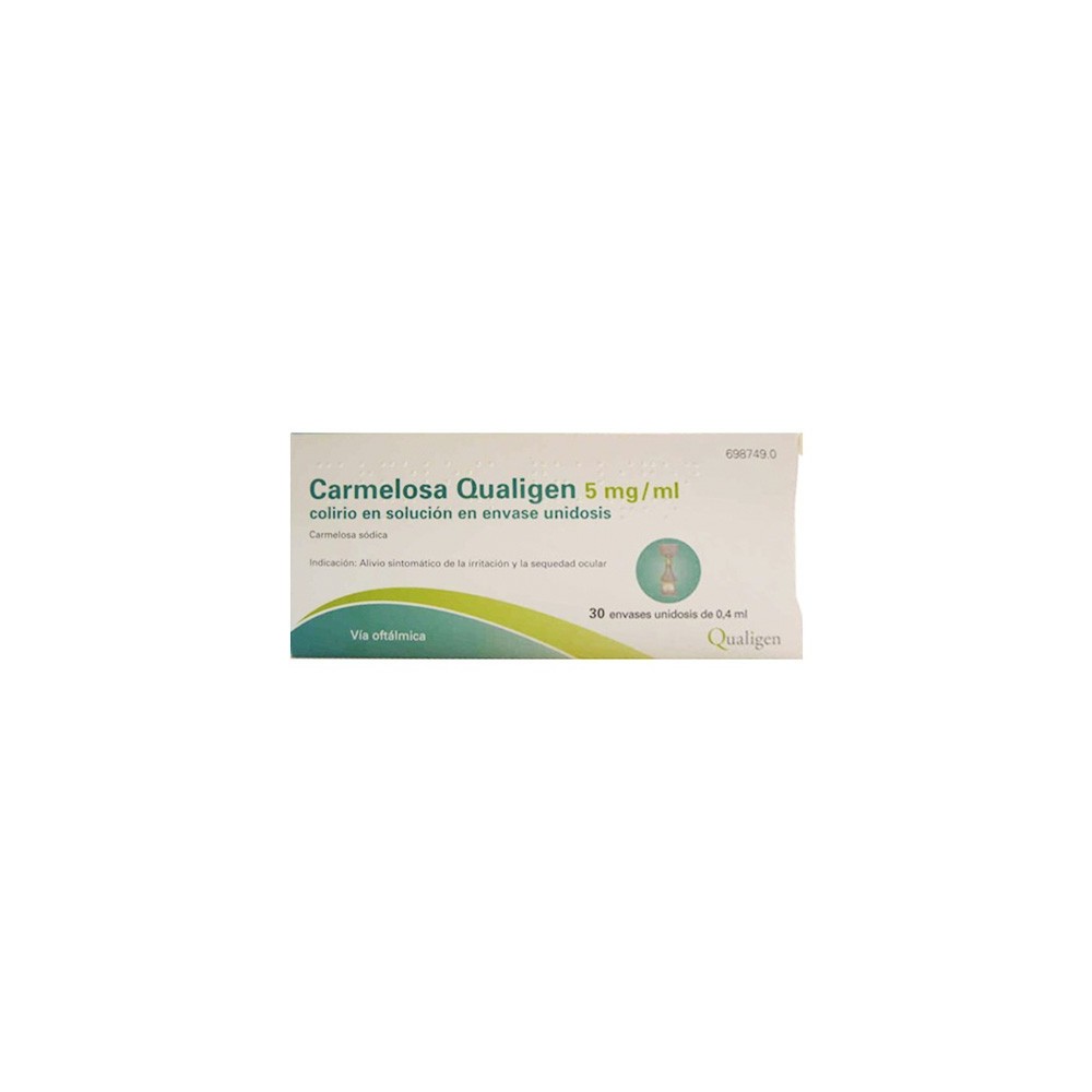 CARMELOSA QUALIGEN 5 MG/ML COLIRIO 30 MONODOSIS SOLUCION 0.4 ML