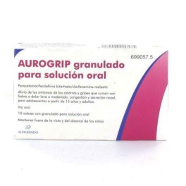 AUROGRIP 10 SOBRES GRANULADO SOLUCION ORAL